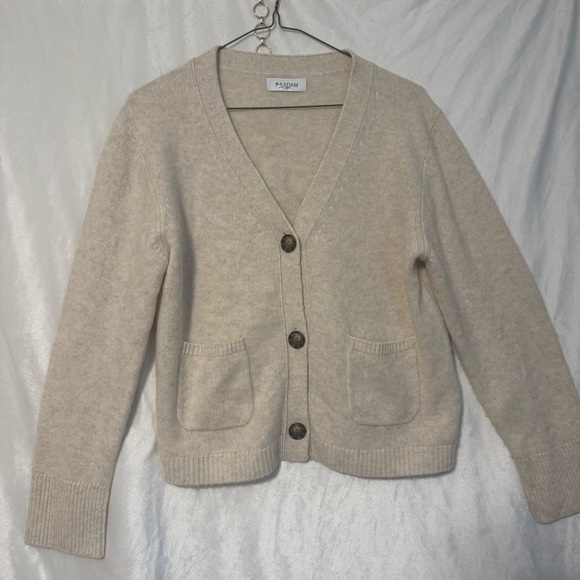 NAADAM Cream Cardigan Sweater - Picture 1 of 7